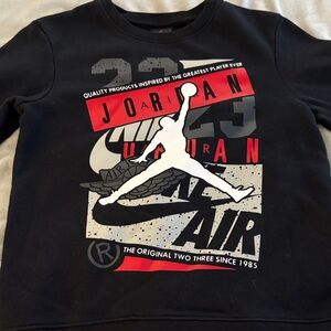 Jordan Kids Black and Red Graphic Sweatshirt